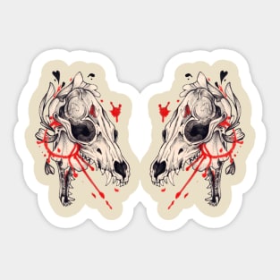 Fox Skull Sticker